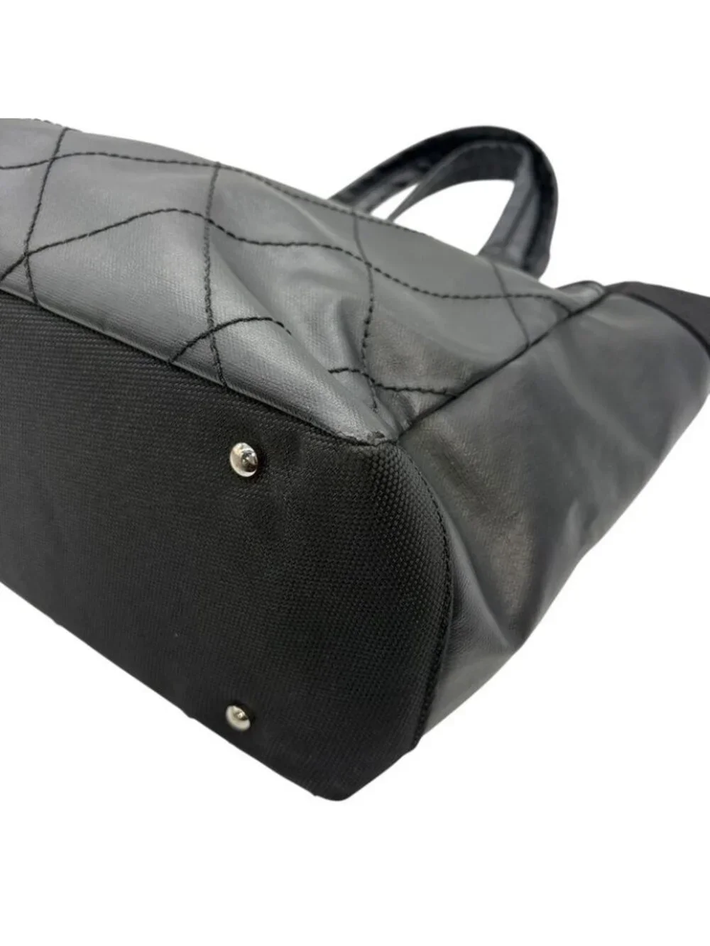 Chanel Tote Paris Biarritz MM Black Silver 3421 - Picture 12 of 15